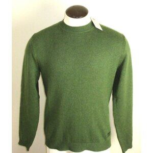 Men's OOBE Brand Samson Crew Neck Italian Cashmere Sweater Olive Green NWT